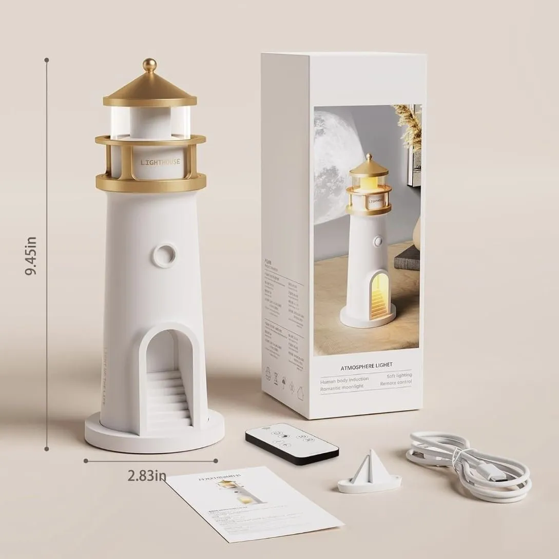 Lámpara Faro Proyector de Luna Realista con Control Remoto