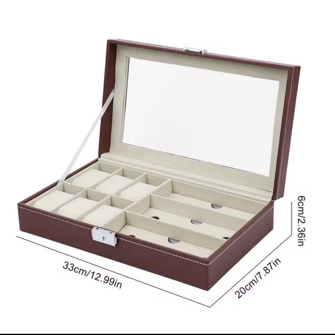 Organizador de Lujo para 6 Relojes y 3 Gafas