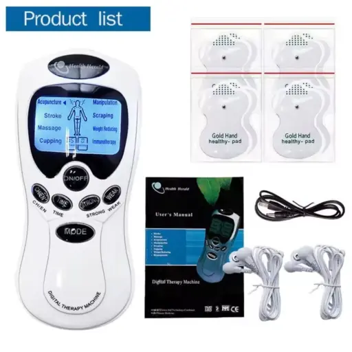 Electroestimulador Tens Digital Therapy 4 Parches Gimnasia — Productos para masajes / calentamiento personal eléctricos