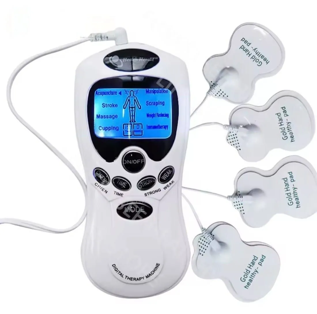 Electroestimulador Tens Digital Therapy 4 Parches Gimnasia — Productos para masajes / calentamiento personal eléctricos