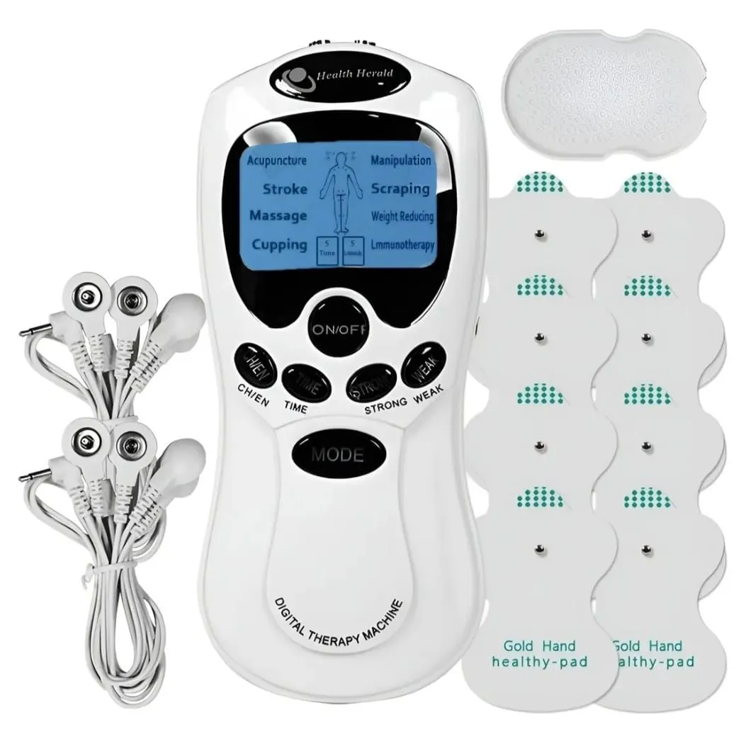 Electroestimulador Tens Digital Therapy 12 Parches Gimnasia — Productos para masajes / calentamiento personal eléctricos