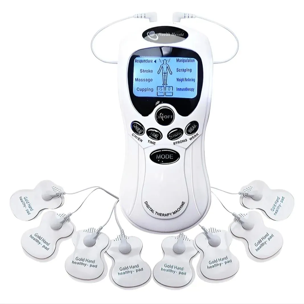 Electroestimulador Tens Digital Therapy 12 Parches Gimnasia