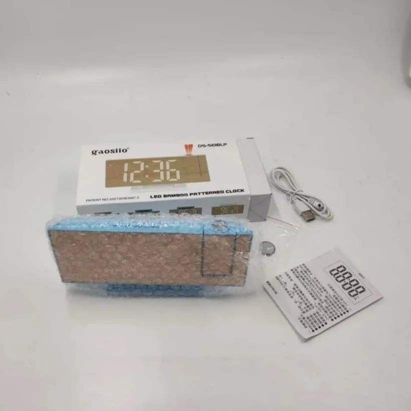 Reloj Digital de Escritorio con Proyección Temperatura y Humedad