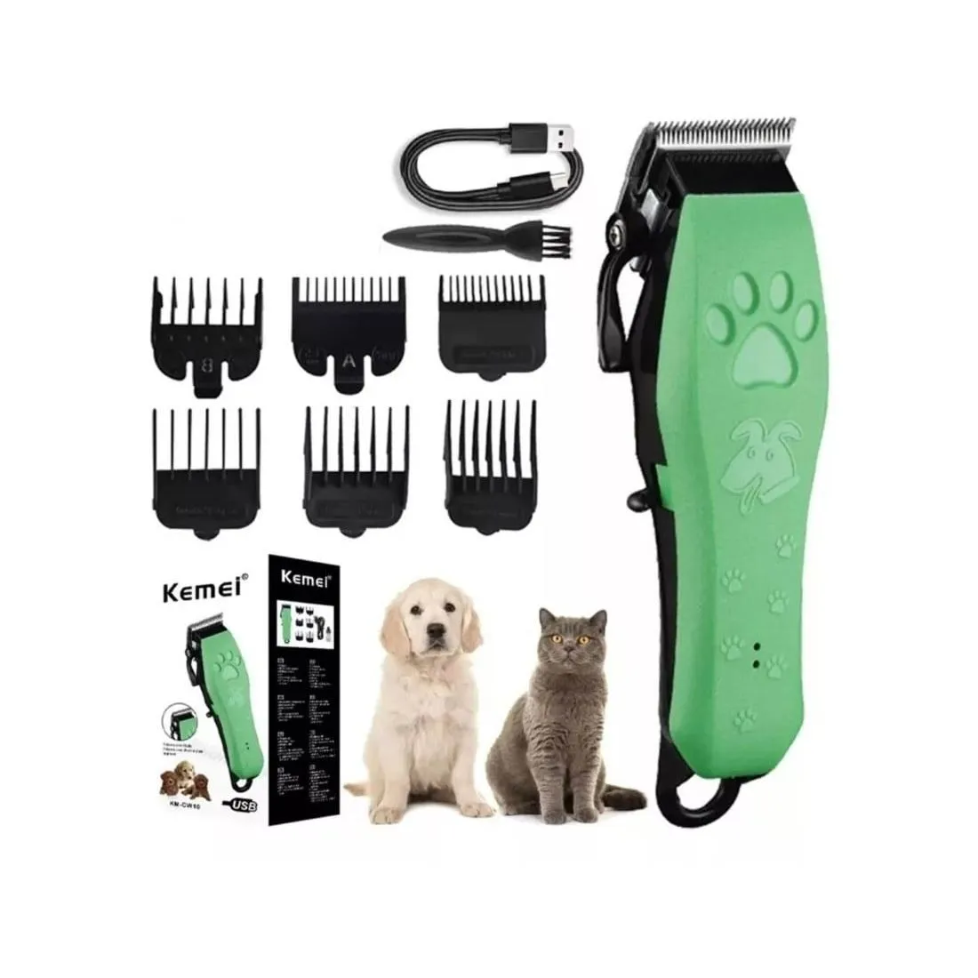 Máquina Cortapelo Profesional para Mascotas Kemei