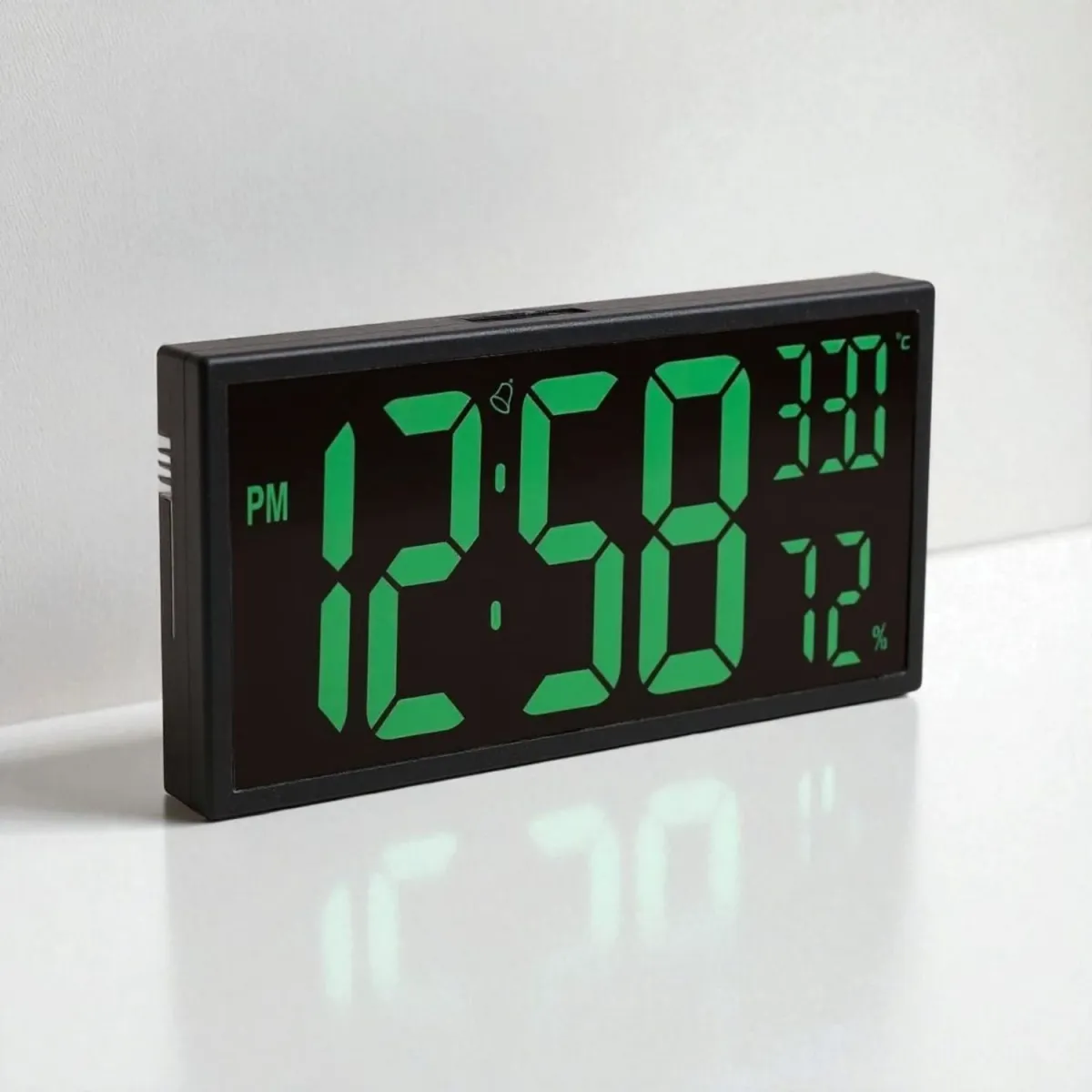 Reloj Digital de pared con Control remoto Humedad y Temperatura
