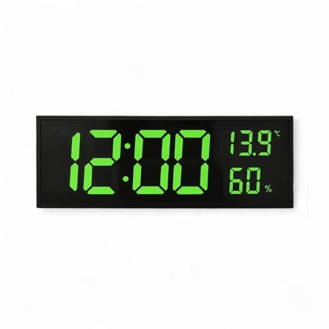 Reloj Digital de pared con Control remoto Humedad y Temperatura — Relojes