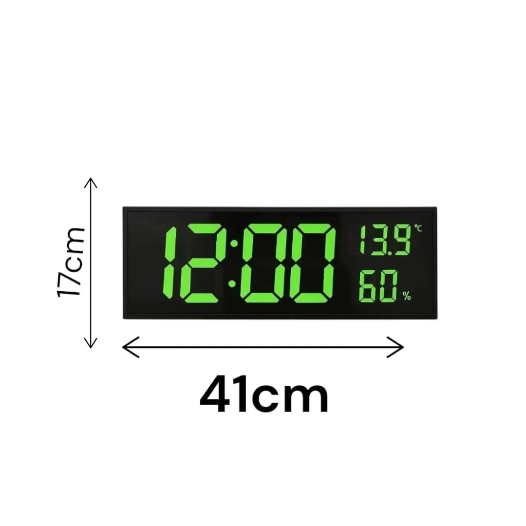 Reloj Digital de pared con Control remoto Humedad y Temperatura