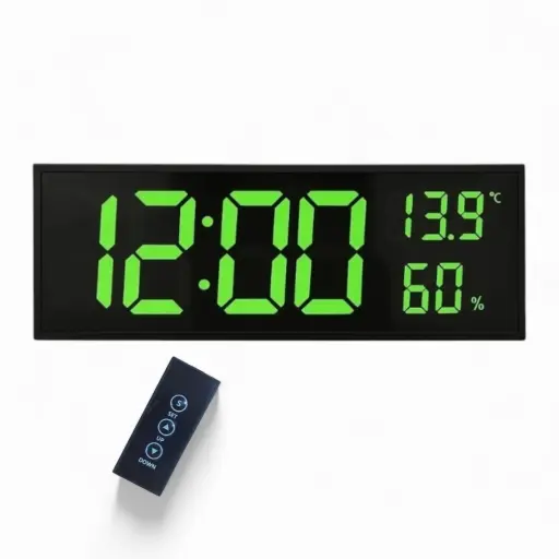 Reloj Digital de pared con Control remoto Humedad y Temperatura — Relojes
