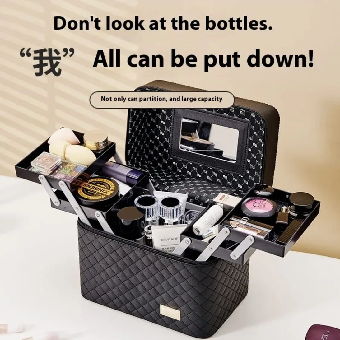 Neceser Organizador de Maquillaje y Joyas de Lujo con Espejo