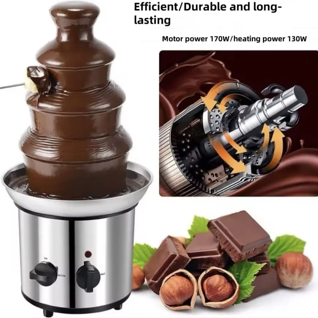Fuente De Chocolate De 4 Pisos — Máquinas para hacer pasteles / postres / pies