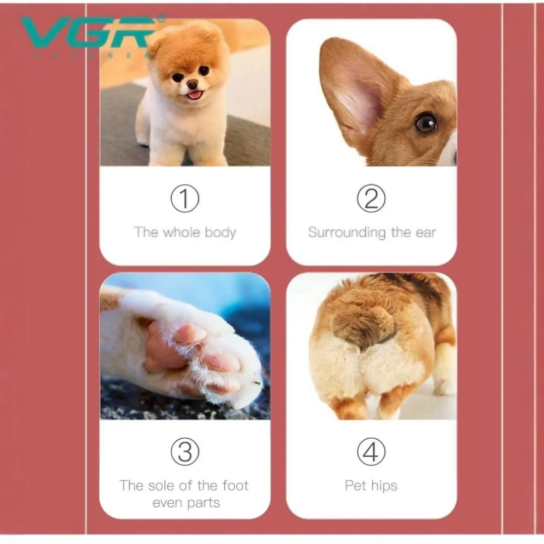 Máquina Cortadora de Pelo Profesional VGR para Mascotas — Afeitado / cuchillas eléctricas