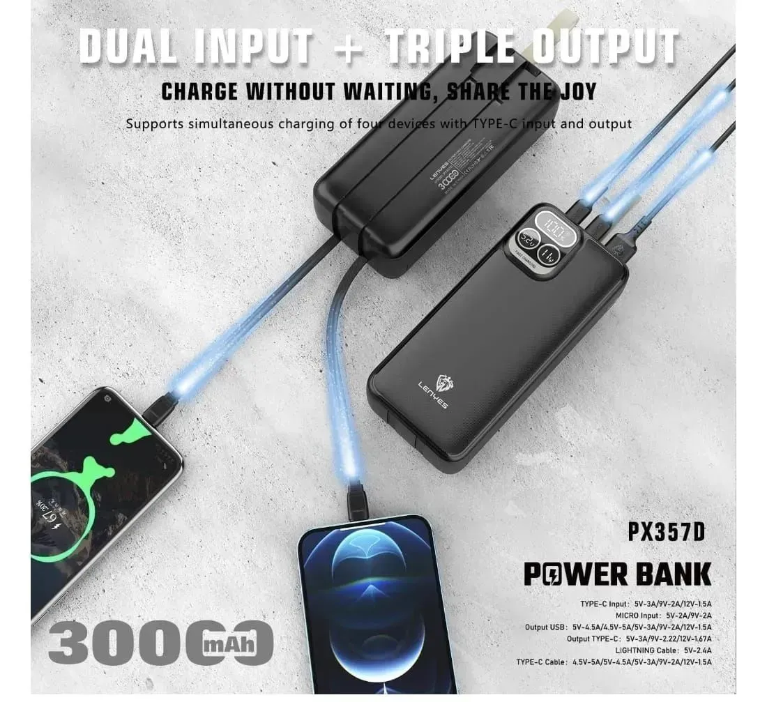 Power Bank Lenyes PX-357D 30000mAh
