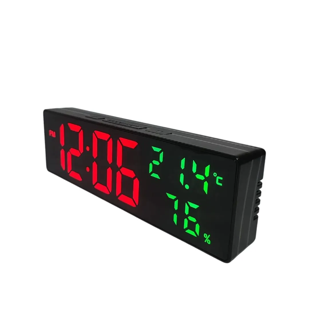 Reloj Digital Despertador Alarma LED Temperatura y Humedad — Relojes