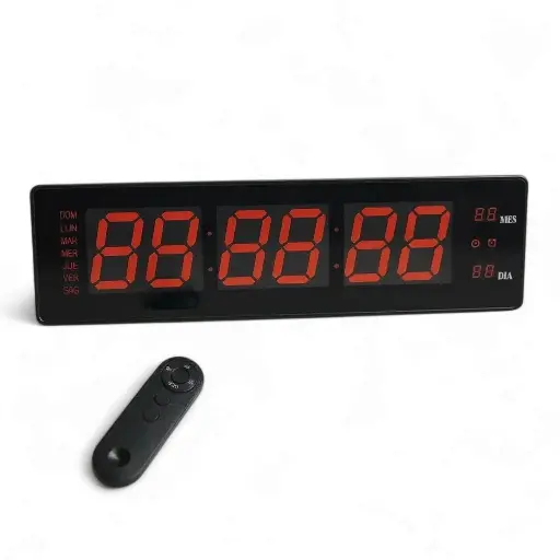 Reloj de Pared conTemporizador Cronómetro y control 49x14cm — Relojes