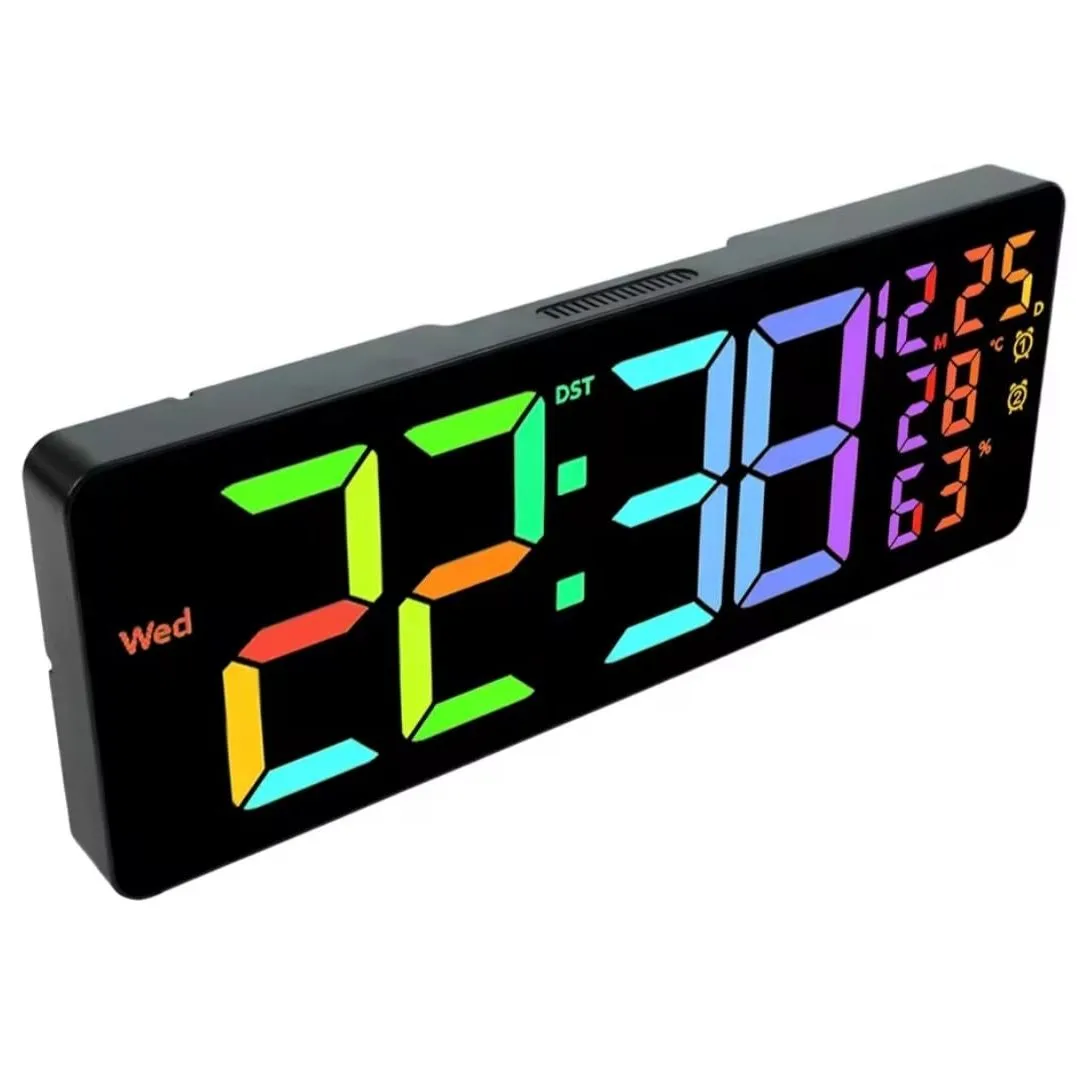 Reloj Digital de Pared Grande 42x16cm con Cronometro Temporizador — Relojes