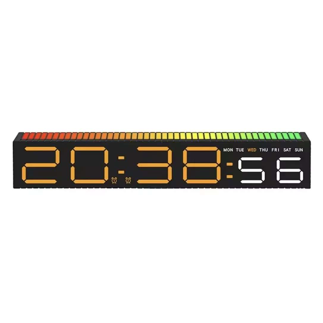 Reloj Digital de Escritorio con luz RGB y Sensor de Sonido de Musica