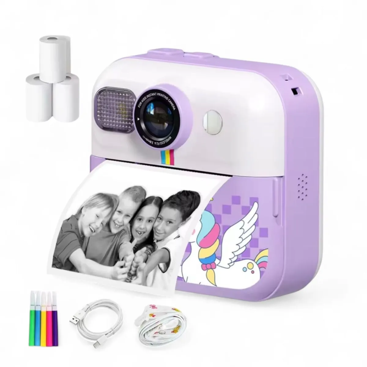 Mini Cámara Instantánea Infantil con Impresora Térmica
