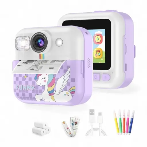 Mini Cámara Instantánea Infantil con Impresora Térmica — Cámaras digitales