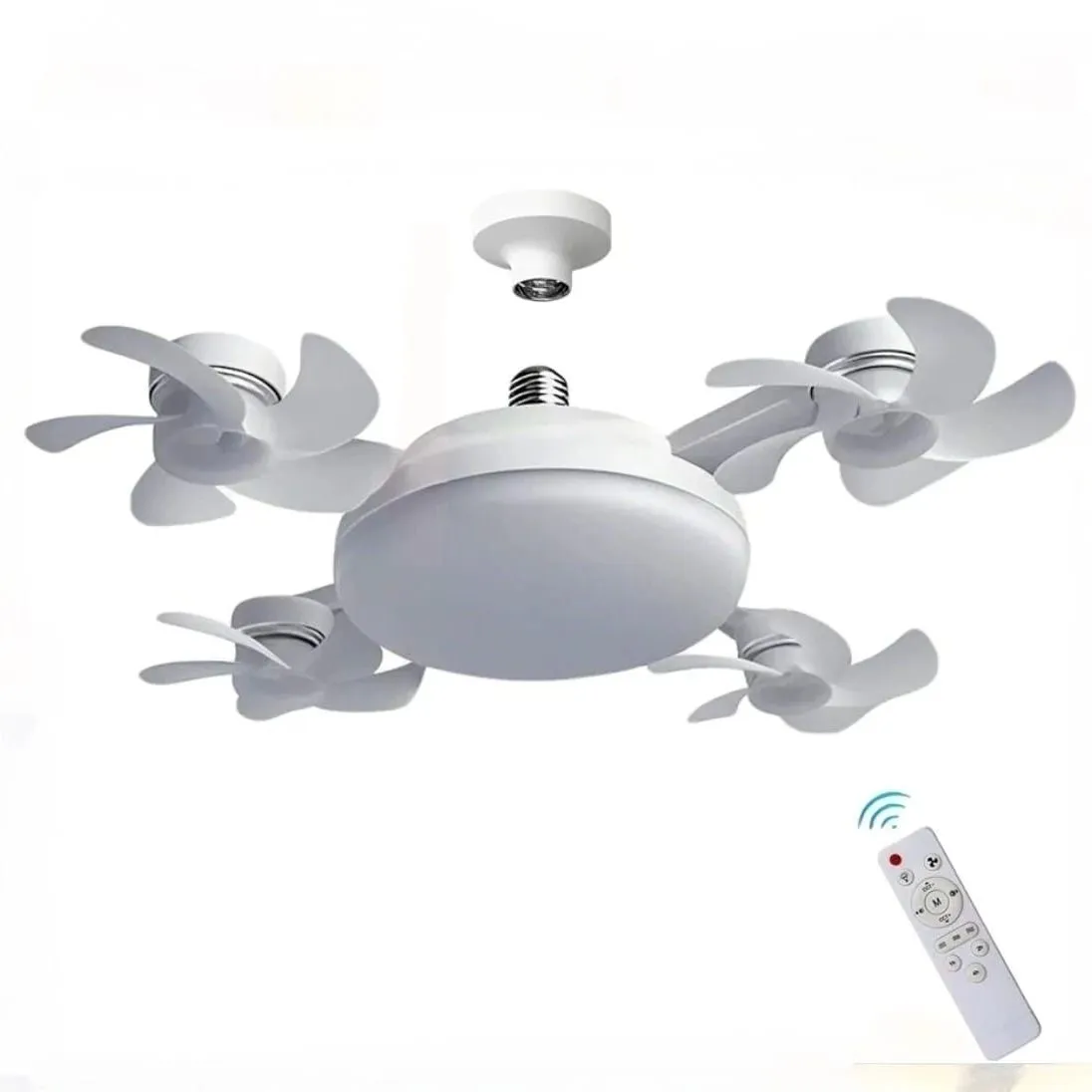Foco Ventilador de Techo LED 60W con Control Remoto