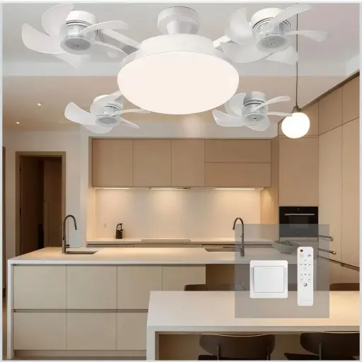 Foco Ventilador de Techo LED 60W con Control Remoto — Ventiladores de techo