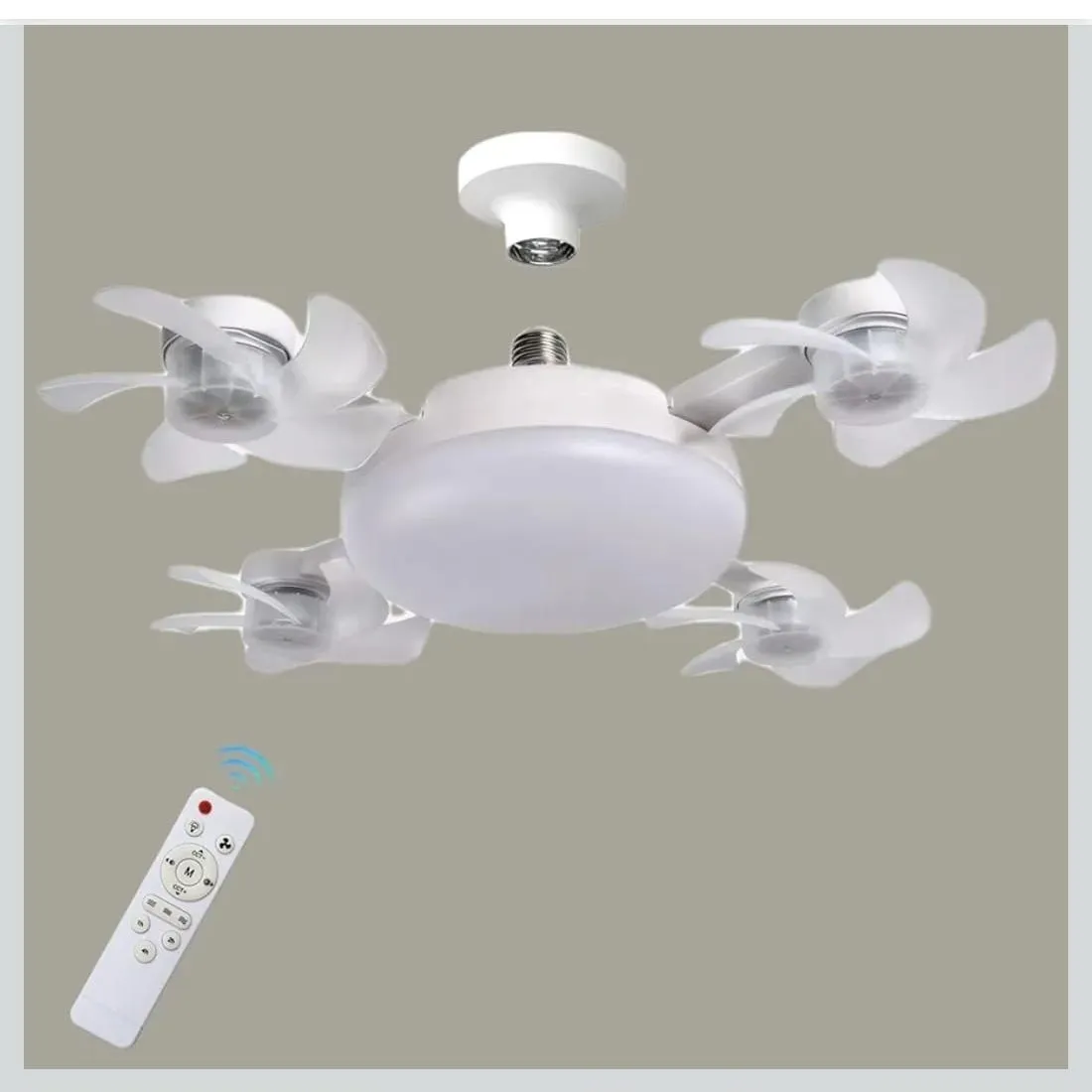 Foco Ventilador de Techo LED 60W con Control Remoto