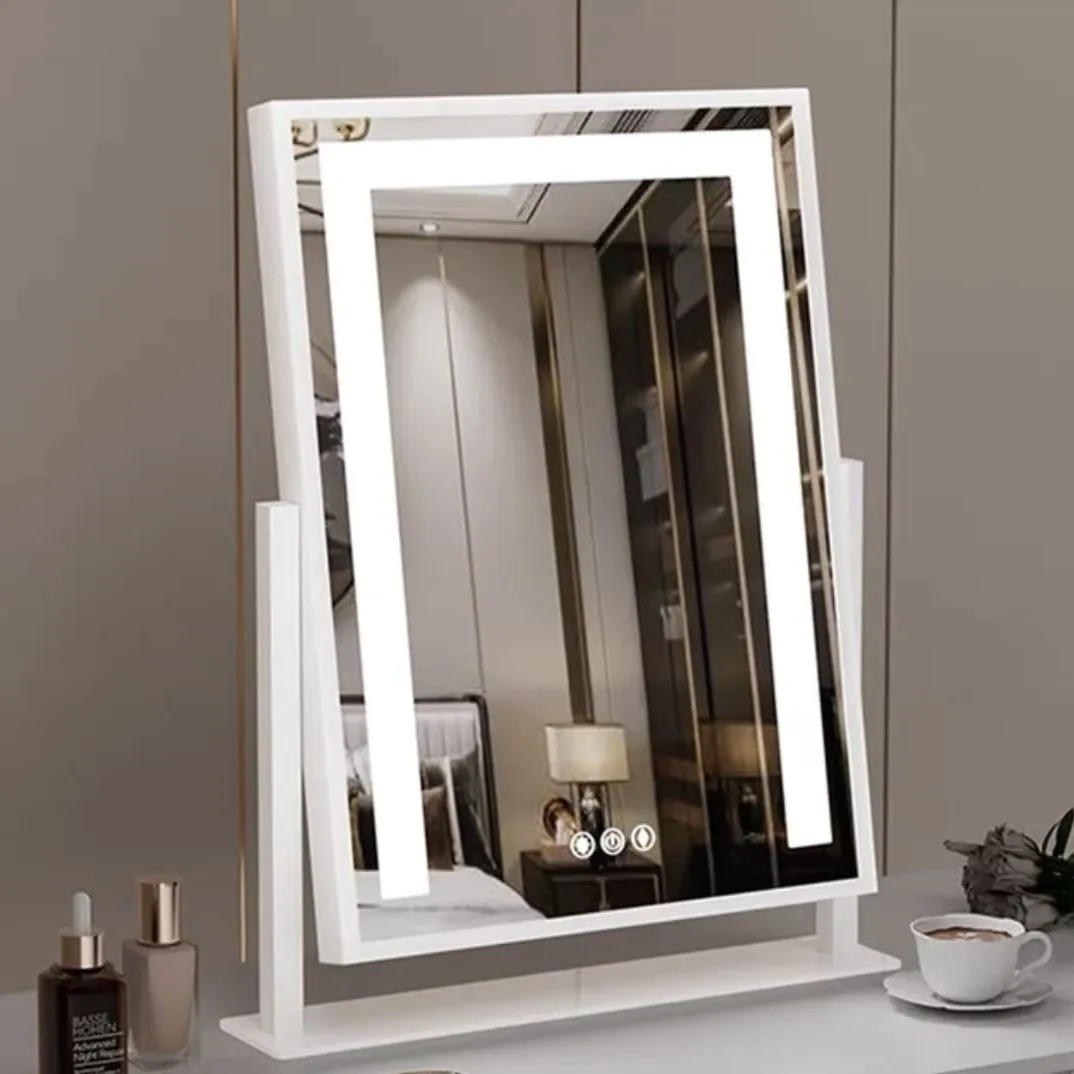 Espejo LED para Tocador con Luz Regulable y Control Táctil — Espejos
