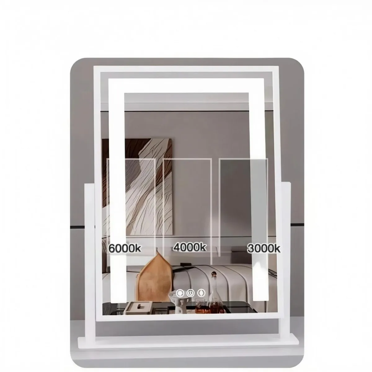 Espejo LED para Tocador con Luz Regulable y Control Táctil