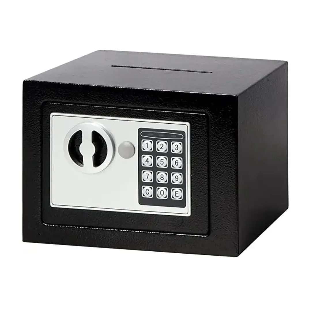 Caja Fuerte Digital de Acero con Teclado Electrónico y Llave de Emergencia