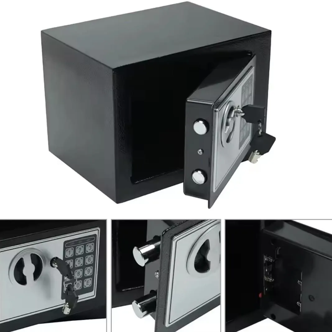 Caja Fuerte de Acero con Teclado Electrónico y Llave de Emergencia