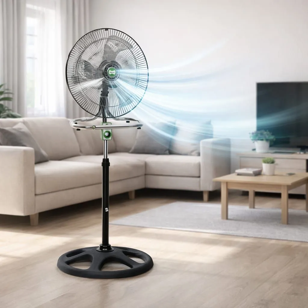 Ventilador BOSSKO BK-8218VI/NG DE 3 Aspas con Motor 200W - NEGRO