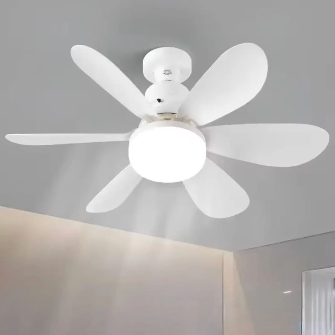 Foco Ventilador de Techo con Luz LED 30W Regulable y 3 Velocidades, Súper Silencioso — Ventiladores de techo