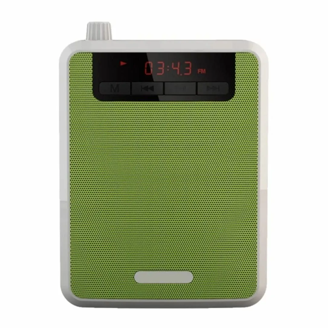 Amplificador de Voz Portátil Recargable con Micrófono Vincha Radio FM y Alta Potencia