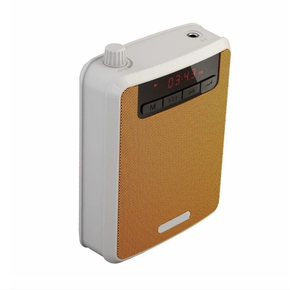 Amplificador de Voz Portátil Recargable con Micrófono Vincha Radio FM y Alta Potencia