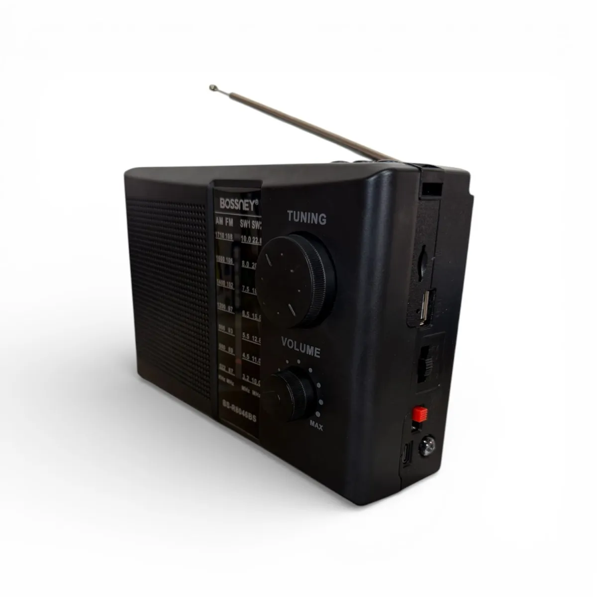 Radio Portátil Bossney Solar Bluetooth FMAMSW con Linterna