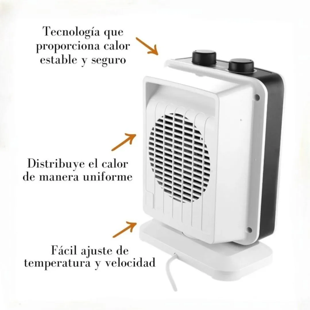 Calefactor Eléctrico DSP 1500W Oscilante con Termostato Ajustable