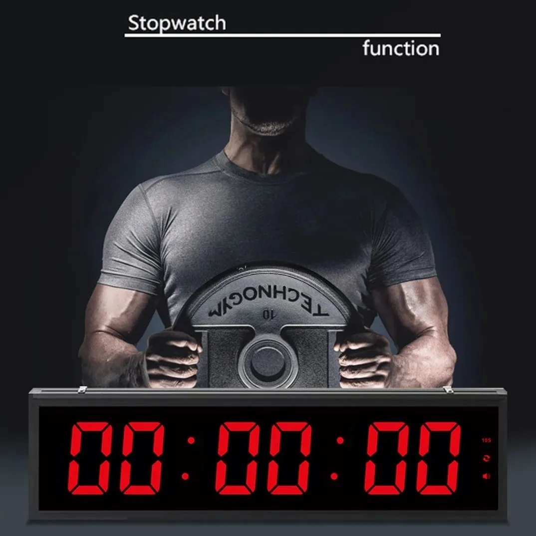 Reloj Digital LED Gigante 70x19 cm con Cronómetro, Cuenta Regresiva, Intervalos y Control Remoto