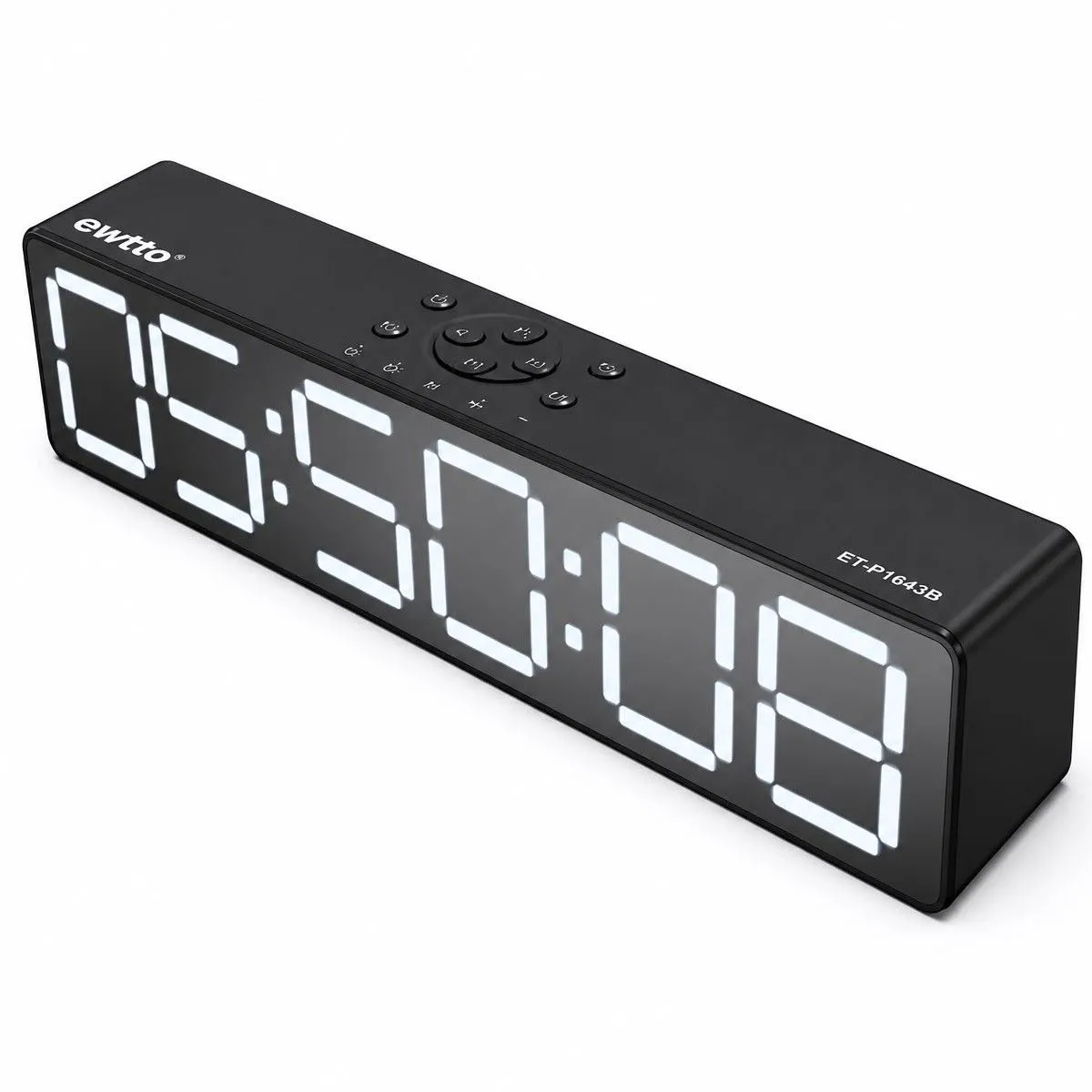 Reloj Despertador Bluetooth LED con Parlante Dual 30 cm