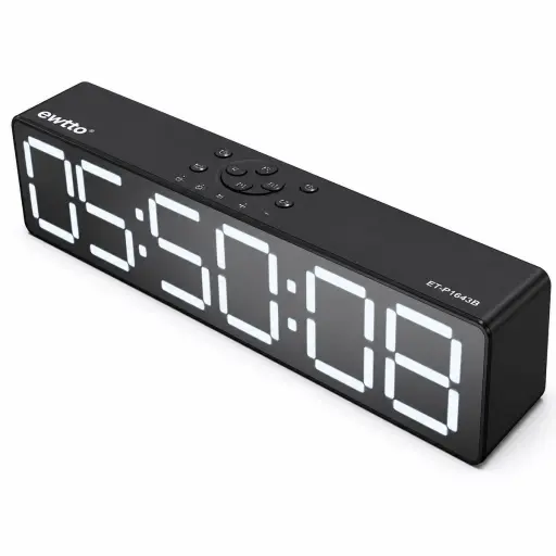 Reloj Despertador Bluetooth LED con Parlante Dual 30 cm — Relojes