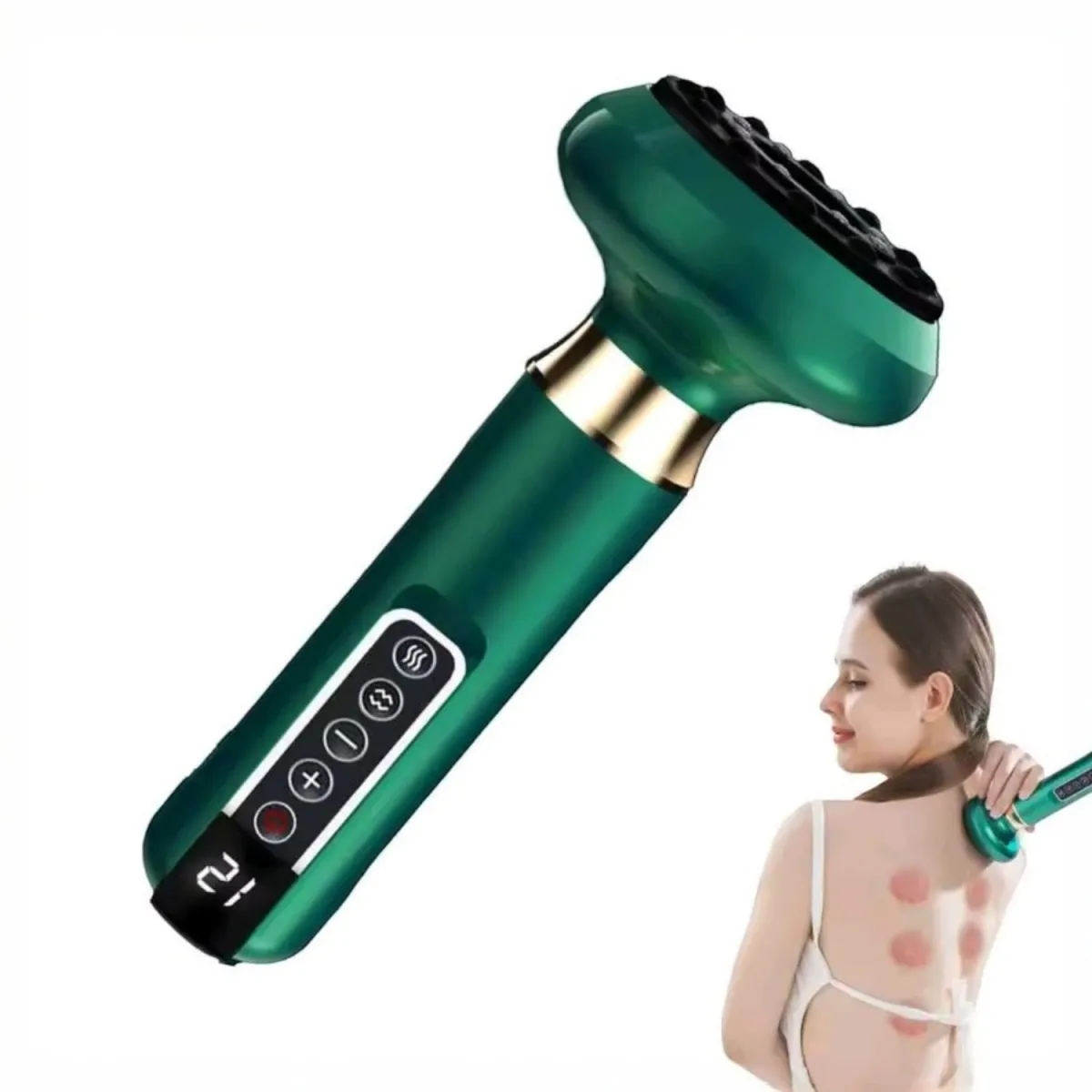 Masajeador Eléctrico de Ventosas con Calor Infrarrojo 12 Niveles