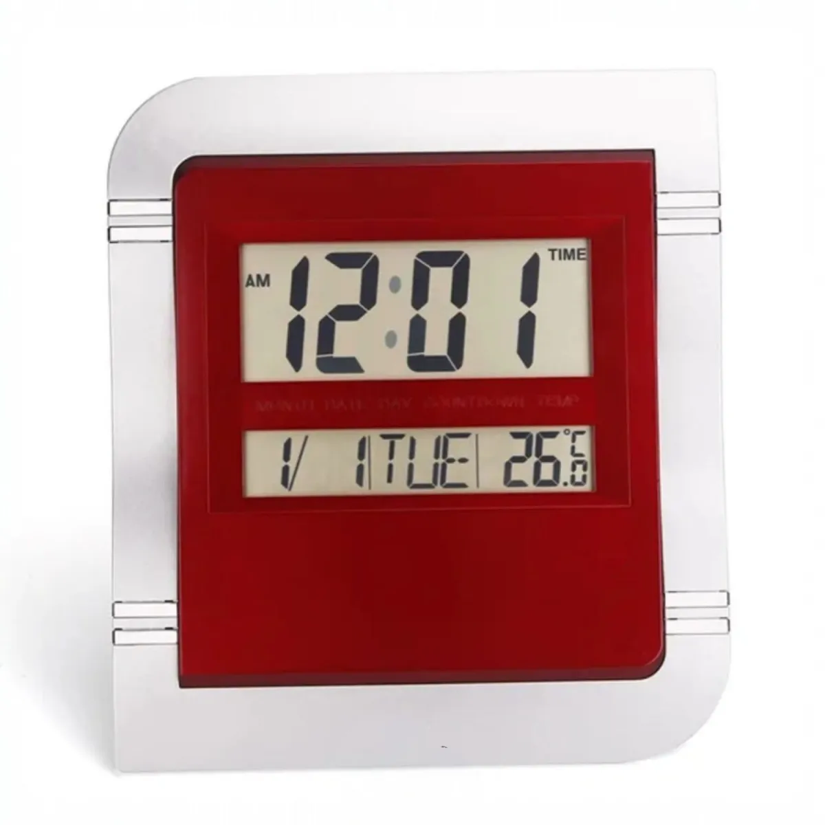 Reloj de Mesa DigitalGrande con Calendario, Temperatura y Alarma 27 x 23 cm