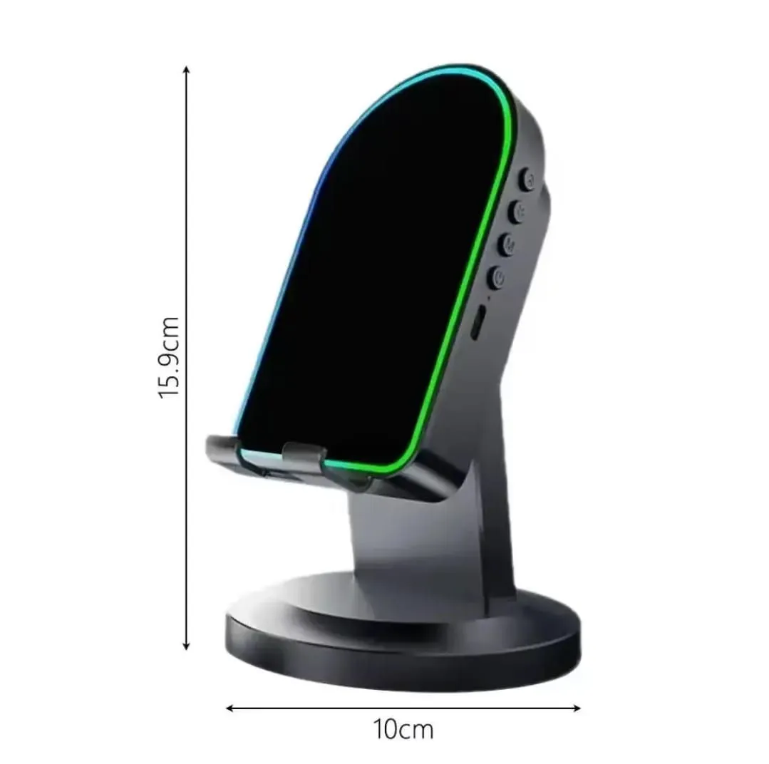 Soporte para Celular con Parlante Bluetooth 5.3 y Conexión por Sensor – Base Antideslizante