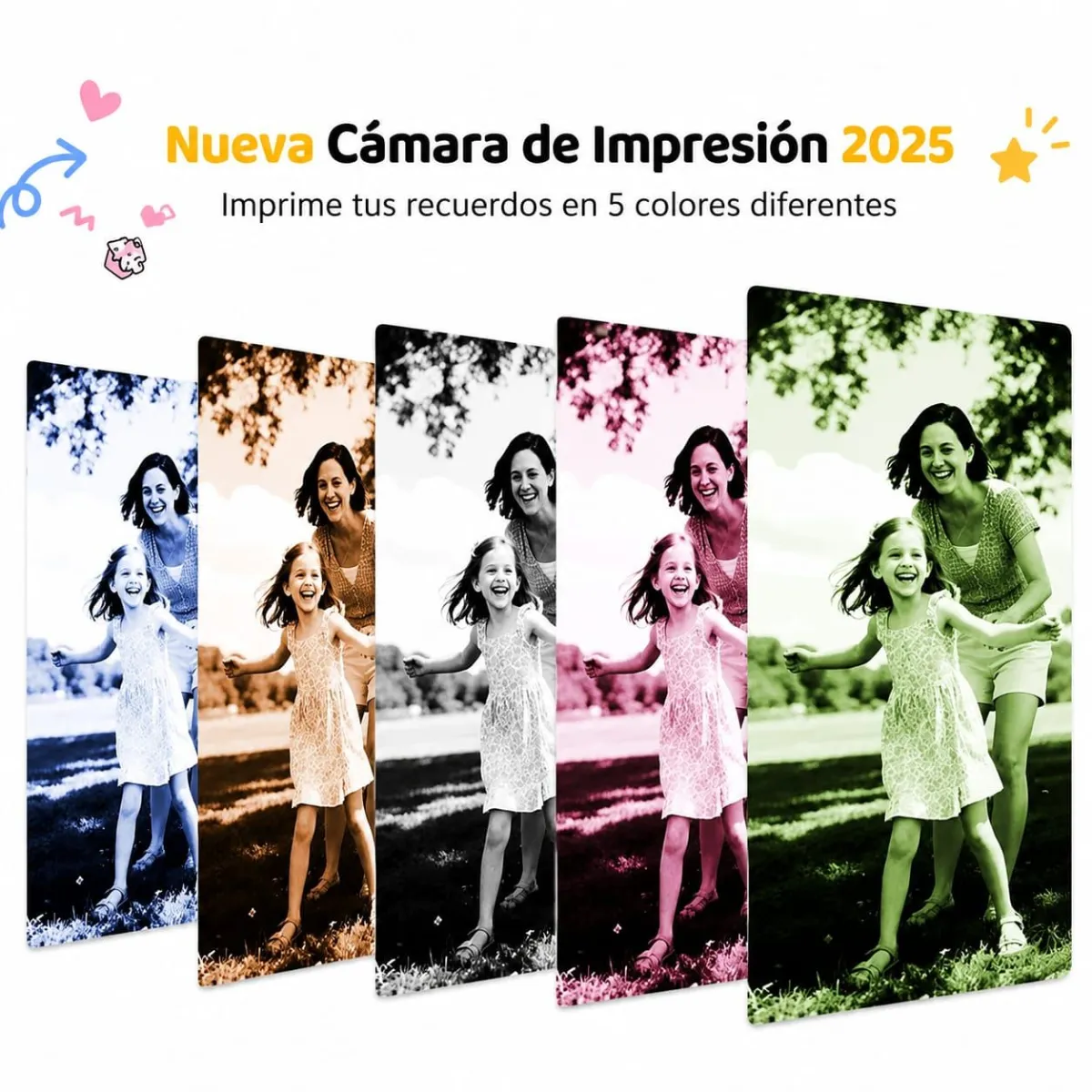 Cámara Instantánea Infantil KGG con Impresión a Blanco y Negro