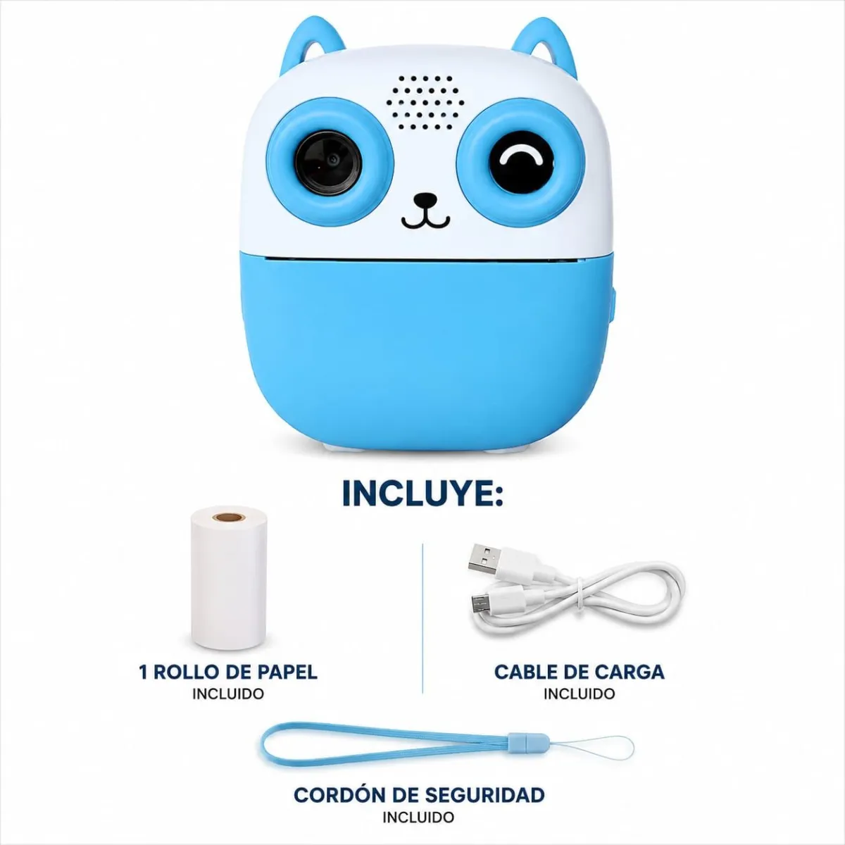 Cámara Instantánea Infantil Panda con Impresión Térmica