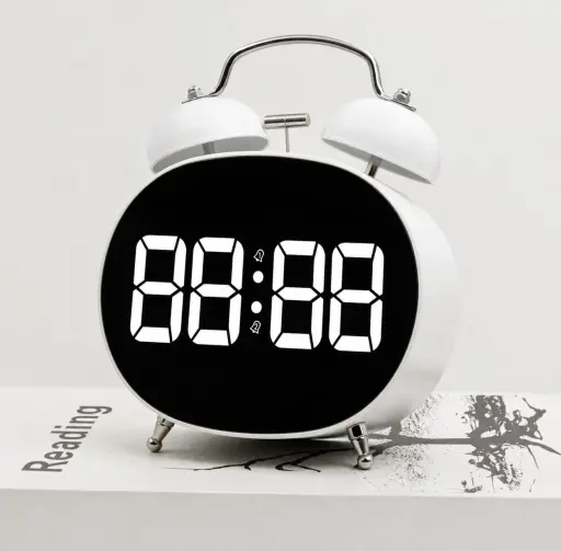 Reloj Despertador Digital LED Estilo Vintage Campana Pantalla Grande — Relojes