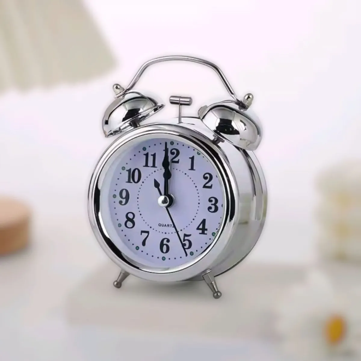 Reloj Despertador de Campana Metálico Vintage 17 cm