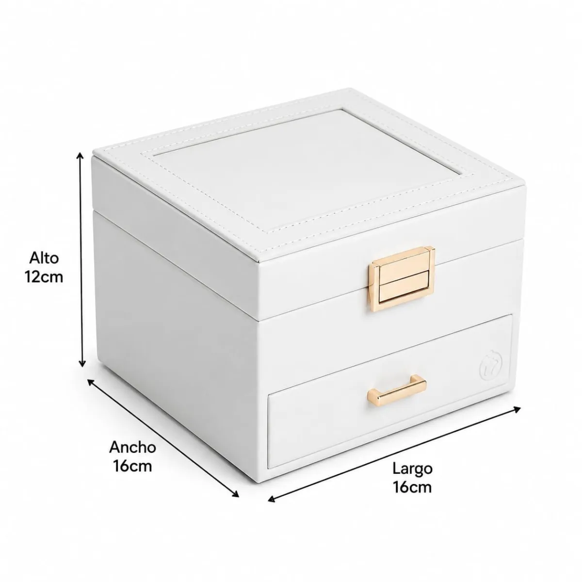 Joyero Organizador Premium con Espejo y Cajón , Diseño Elegante Compacto