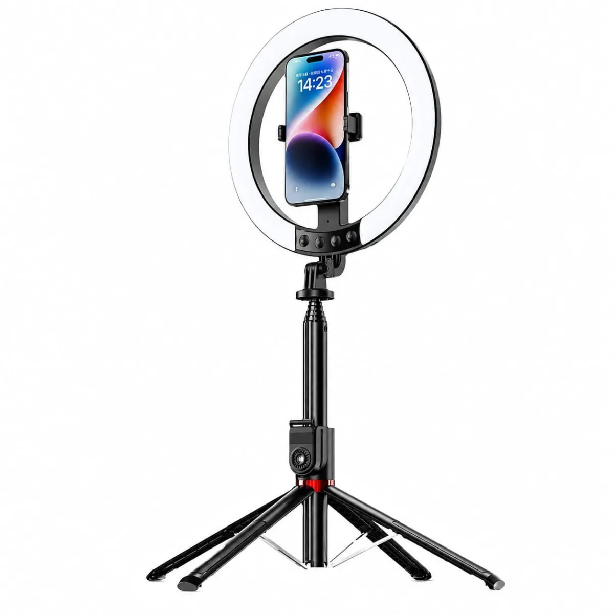 Aro de Luz LED 2.3M Recargable con Trípode y Soporte para Celular | Selfie Stick