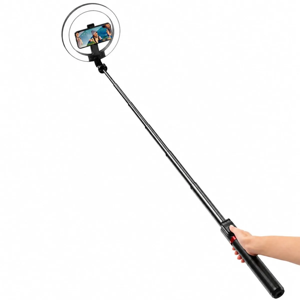 Aro de Luz LED 2.3M Recargable con Trípode y Soporte para Celular | Selfie Stick